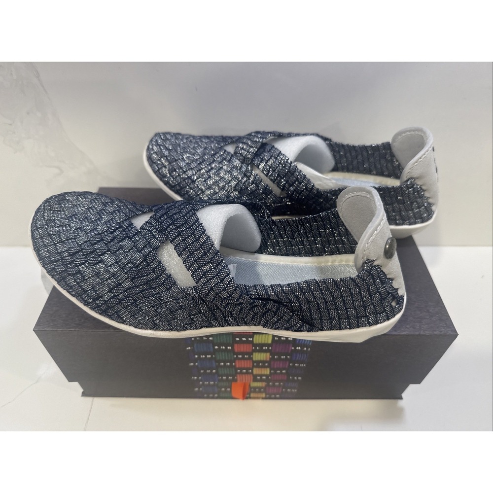 Bernie Mev New York Shoes Navy Shimmer Size 40 US 9 NIB BM9